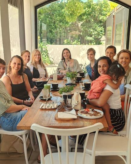 A pod lunch under an arched window